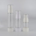 15ml 30ml 50ml Low MOQ for Plastic Airless Serum Bottle with White Pump Sprayer in Stock Lotion Bottle
