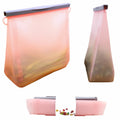 1500ml 1000ml Eco-Friendly Fridge Safe Silicone Zipper Bag Reusable Sealer Silicon Zip Lock Food Pouch Bags for Storage Packing