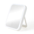 LED USB Charge Cosmetic Mirror Makeup Mirror Desktop Square Touch Switch Light Mirror