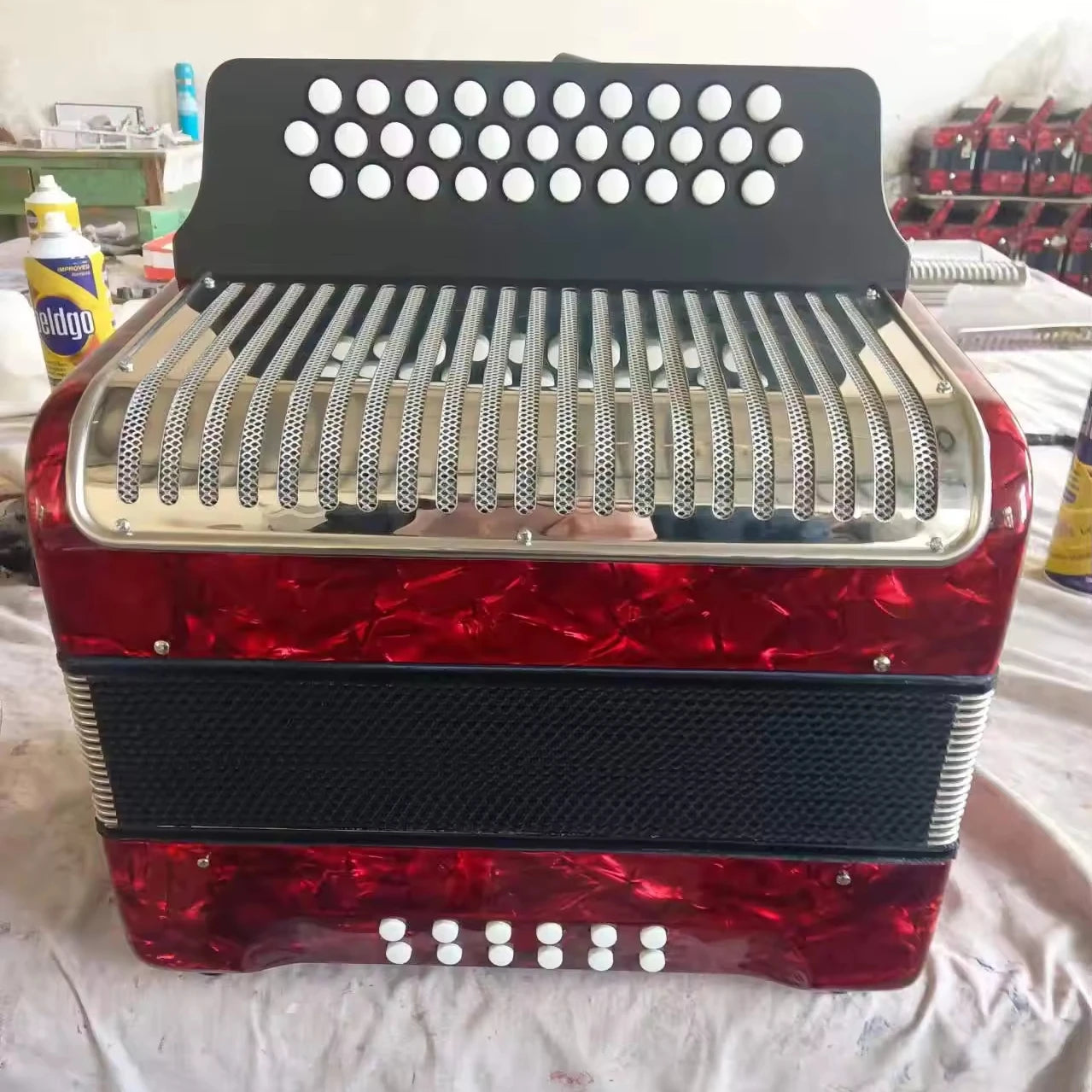31 Key 12 Bass 31 Buttons 12 Bass FBbEb Tune Button Accordion Bayan Accordions with ABS case