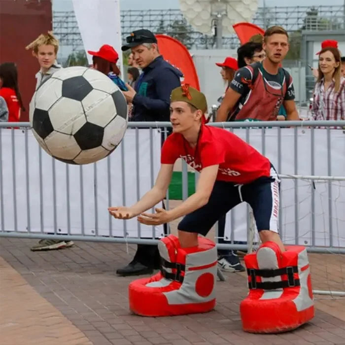 New Arrival High Quality Pvc Outdoor Commercial Rental Inflatable  Giant Inflatable Football Boots Team Building Football Game