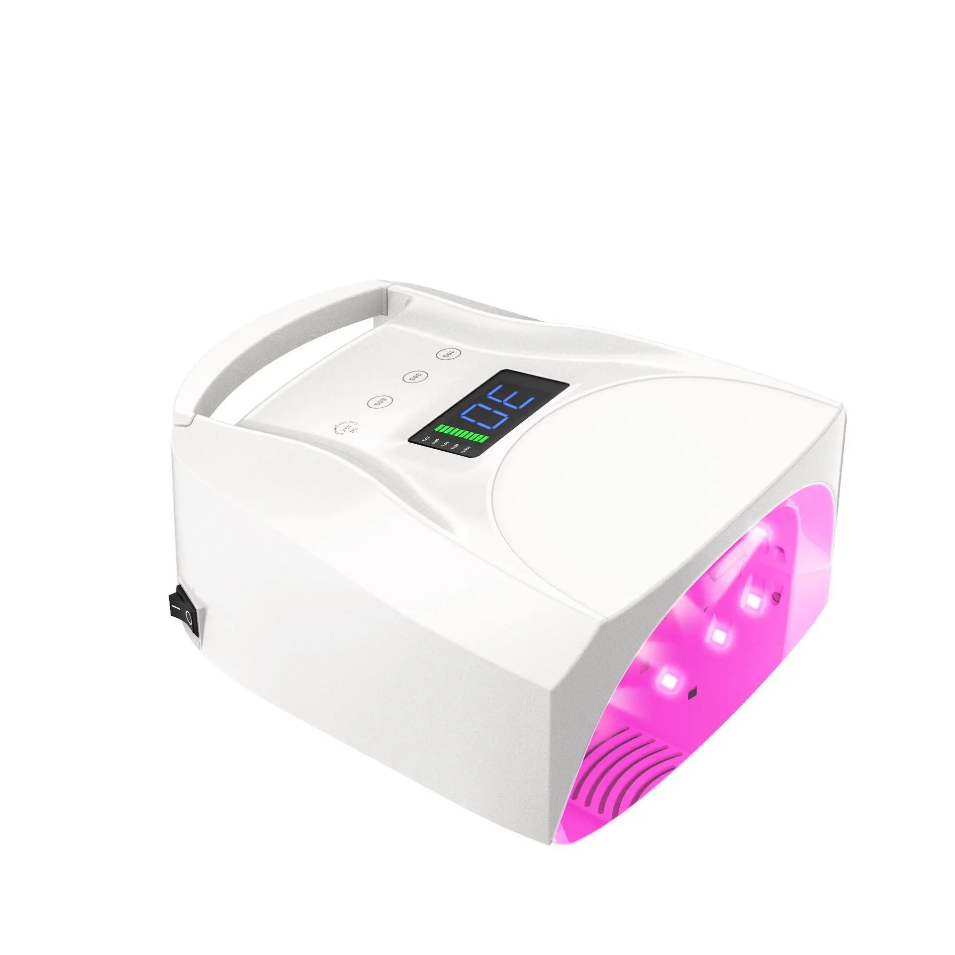Wholesale 96W Portable Rechargeable Nail Lamps Mirror-bottom UV LED Nail Polish Lamp Quick Drying Nail Curing Lamp With Fan