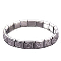 Stainless Steel High Polished 9mm Classic Size 18pcs Links Basic Italian Charm Starter Bracelet