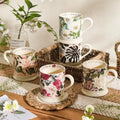 M French Retro High-value Ceramic Cups Household Mugs Coffee Cups Breakfast Milk Tea Office Couple Cups.