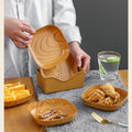 Kitchen Dinnerware Set for Kids & Adult -8 Pcs Plate With Holder Unbreakable Dinner Plates/Dessert Plates