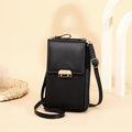 Hot Selling Women's Lightweight Crossbody Cellphone Purse Wallet Mini Fashion Style with Lock Decoration Waterproof PU Leather