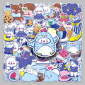 50PCS Factory Wholesale Children's Shoes Stickers Personalized Funny Original Blue Cartoon Stickers