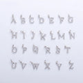 26 Initial Letter CZ Pendant Genuine Silver 925 Sterling Silver Alphabet Necklace