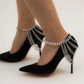 High-grade Silver Metal Chain Shoe Accessories Decorations for Ladies Heels