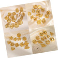 Geometric Women's Earrings Stainless Steel Round Heart Shape Earrings Gold Wholesale