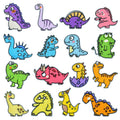 Cartoon Dinosaur Animal Handmade Embroidered Iron on for Children's Clothing Animal Dinosaur Patches