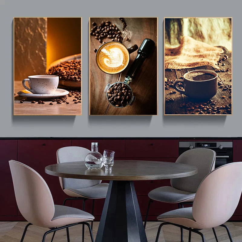Modern Kitchen Restaurant Coffee Art Nordic Minimalism Canvas Painting Wall Art Poster Printing Picture Kitchen Home Decoration