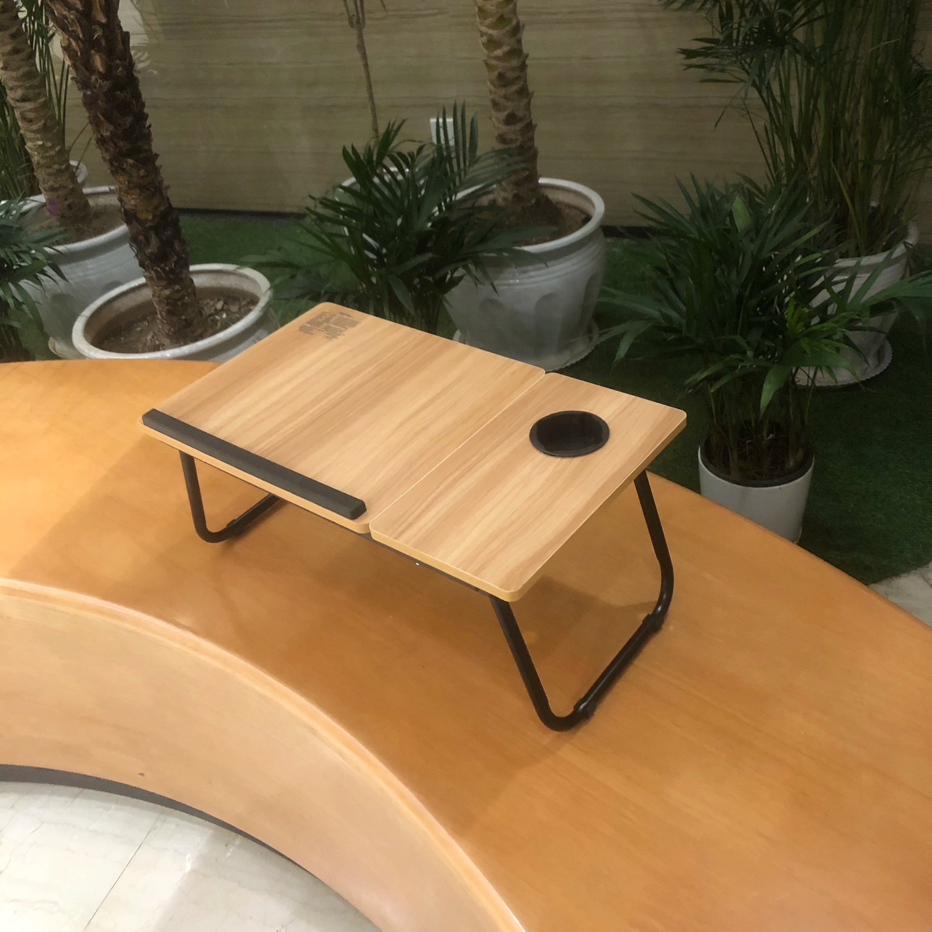 Adjustable Portable Breakfast Serving Bed Tray Laptop Table With Tilting