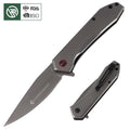 Bochen Source Factory Grey Titanium Stainless Steel Pocket Knife Camping Survival Hunting Tactical Knives Folding Knife