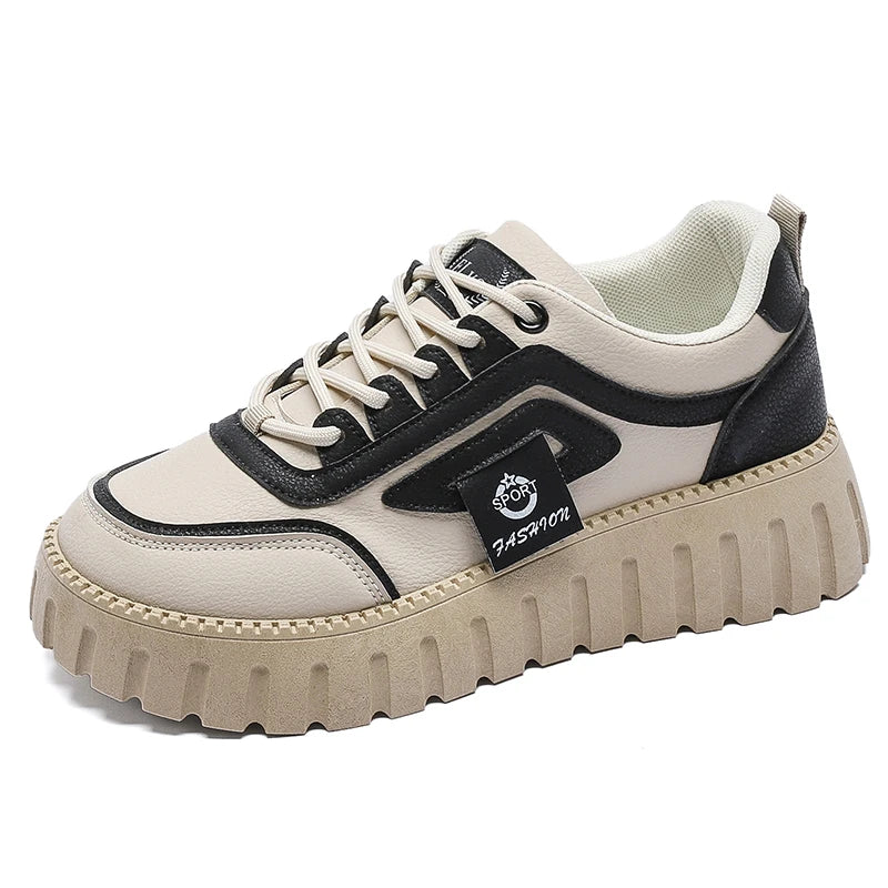 New Ins Popular Style Female Thick Sole Platform Sports Casual Shoes Women Students Tennis Woman Sneakers