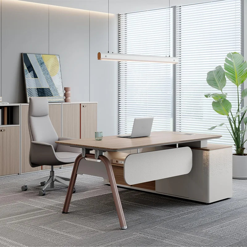 Office Furniture Set Equipment Computer Desks Executive Office Table  Modular Furniture CEO Office Desks Wooden Storage Cabinet