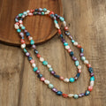 Fashion Bohemian Elegant Luxury 116-120cm Long Knotted Women's Pearl Jewelry Random Delivery Multicolor Irregular Pearl Necklace