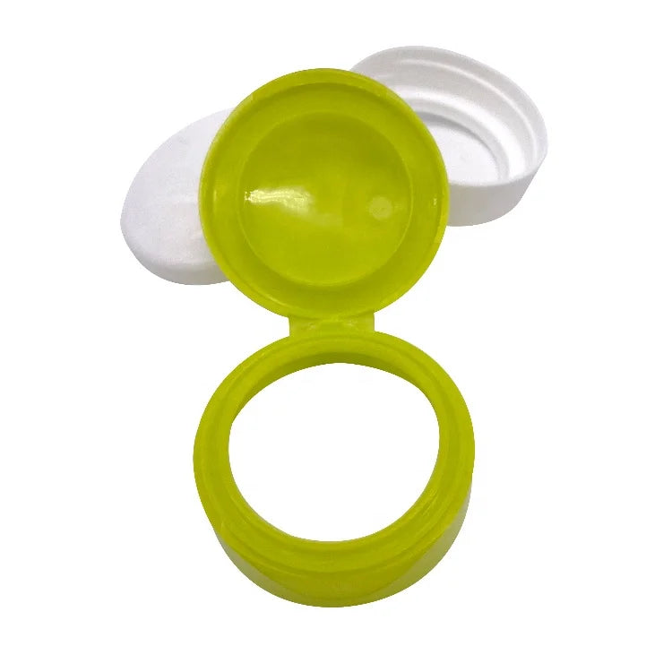 Green PP 49mm Smooth Skirt Big Hole Flip Top Sifter Spice Lid