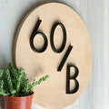 Upgraded Modern Floating 12cm 5-inch Zinc Alloy Black Outdoor Use Water Resistant Screwed Installation Door Sign House Number