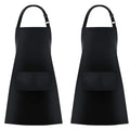 Adult Polyester Apron with Pocket High Quality Cheap Custom Design Printing Cotton Gardening Kitchen Black for Cleaning Custom