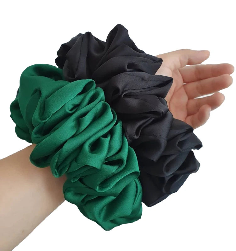 Custom 22x22cm Satin Crepe Scrunchies for Hijab Malaysia Muslim Silk Scrunchie Accessory
