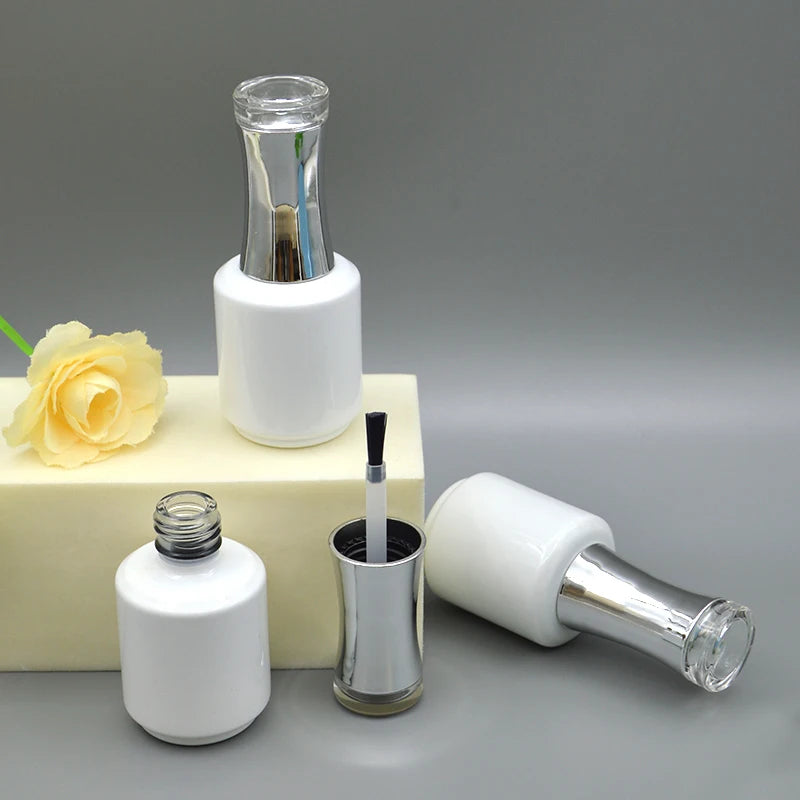 Customized 15ml Nail Polish Bottle Packing UV Gel Polish Bottle Replaceable Cap Empty Nail Polish Bottle With Brush
