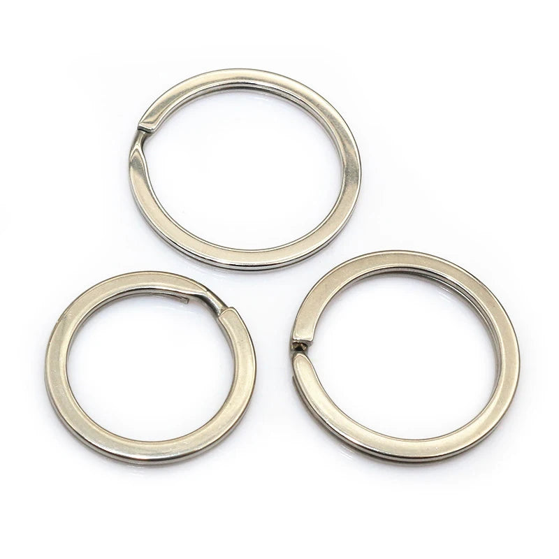 20pcs 25mm 28mm 30mm Stainless Steel Key Rings Double Loops Split Rings Keychain Making DIY Jewelry Making Accessories Findings