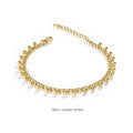 Minimalist Jewelry Stainless Steel Adjustable Chain Gold Bead Bracelet Women