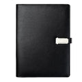 Innovation Business Gift A5 Leather Cover Notebook Agenda 8000mAh Portable Wireless Charger Smart Power Bank for New Year Gifts
