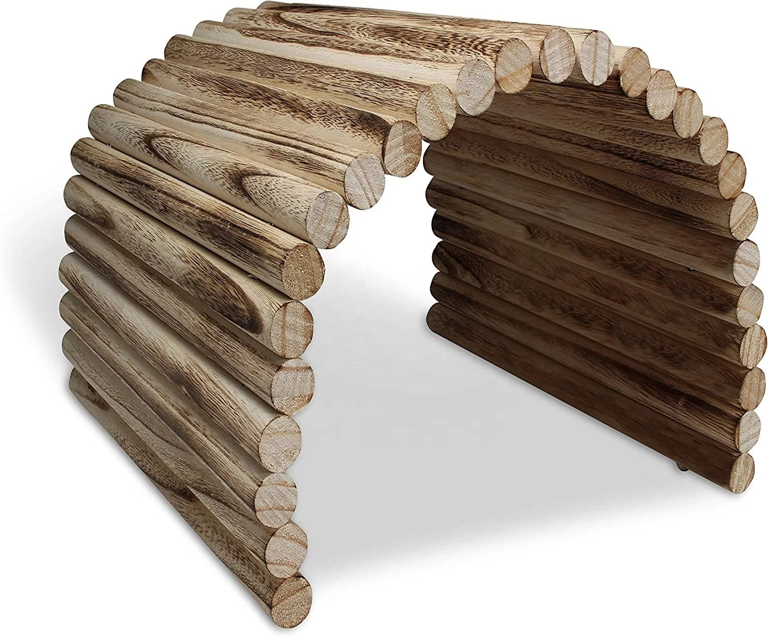 Handmade Flexible Wood Hideout Extra Large House Tunnel Ramp Bridge Tube for Guinea Pigs