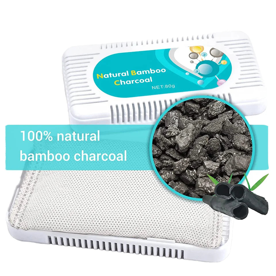 Custom Private Label Solid Bamboo Charcoal Air Purifying Fridge Deodorizing Bag Household Refrigerator Odor Removal Kitchen