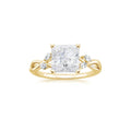 10K 14K 18K Solid Gold Customized Different Materials Silver Four Claw Princess Cut D/VVS1 Color 3ct Engagement Moissanite Ring