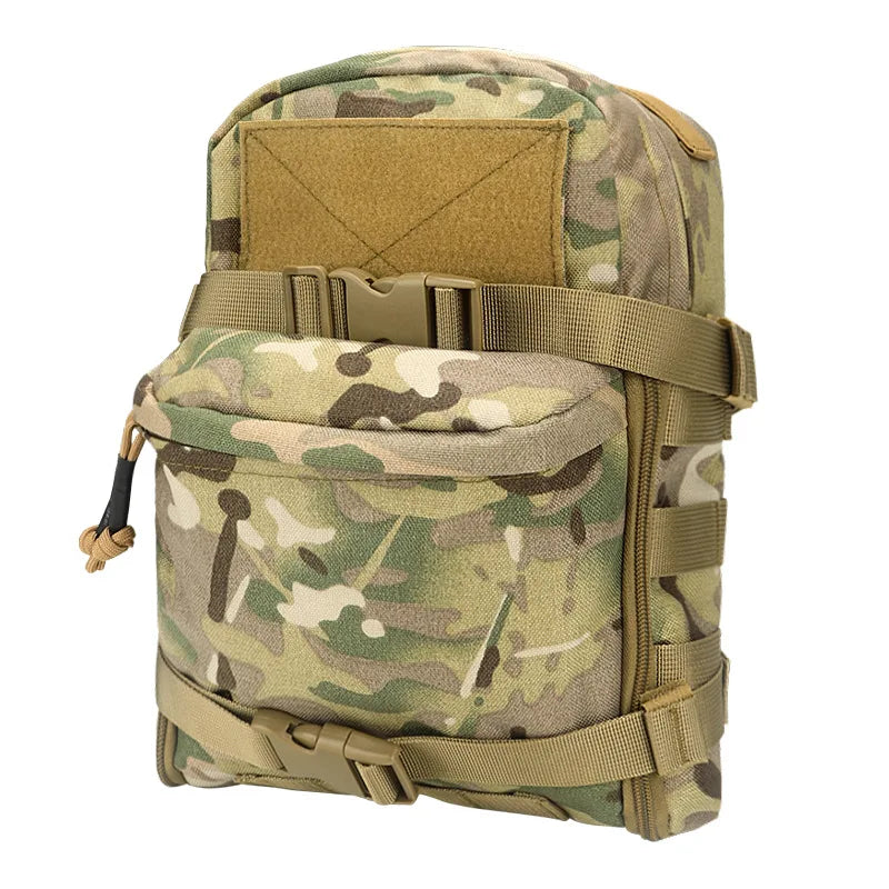 Tactical MOLLE Lightweight Hydration Backpack 1000D Water Carrier for 2L Hydration Water Bladder Molle Vest Accessory-Green