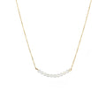 New Design Custom Classic Silver Jewelry 14k Gold Plated Link Stainless Steel Imitation Pearl Beaded Party Necklace