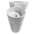 Artificial Natural Marble Stone Free Standing Washing Basin with Customized Design Modern Drainer Water Resistant Commercial Use