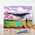 DIY Paint by Numbers for Adults Whale Landscape HandPainted Oil Painting Picture Style Home Decoration Custom Photo Crafts Kits