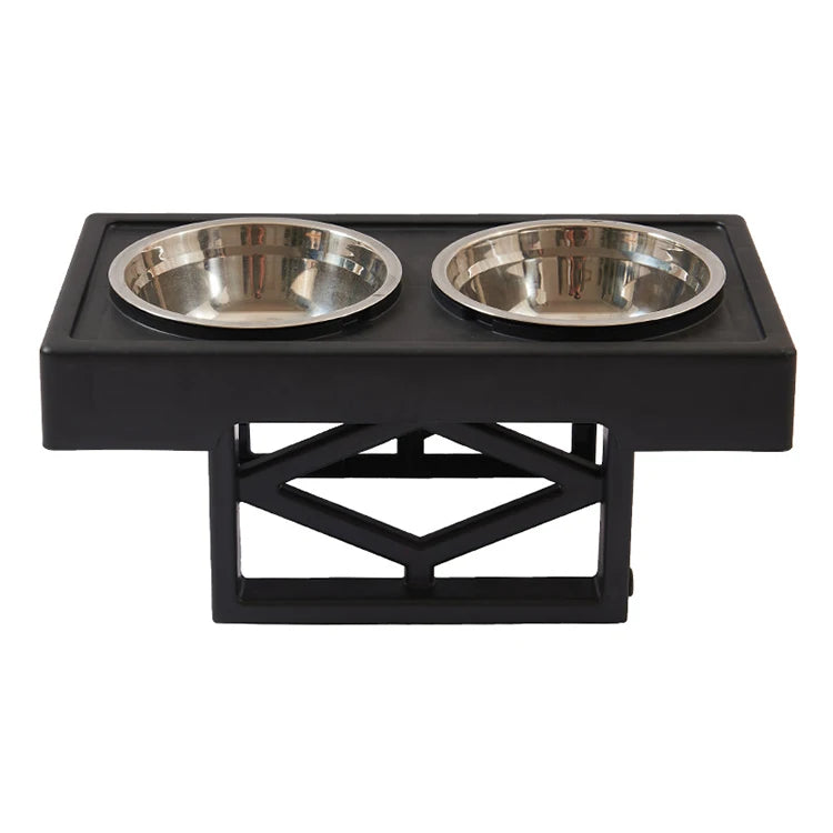 OEM/ODM Detachable Durable Eco Friendly Elevated Stainless Steel Pet Bowl With 2 Bowls