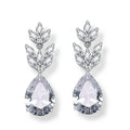 Fashion Classic Water Drop Horse Eye Zircon Luxury Earrings Women's Exquisite Temperament Bridal Earrings Accessories