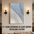 Large Scale 3D Textured Abstract Canvas Painting for Hospitality Hotel Interior Design Project Luxury Commercial Wall Decor Art