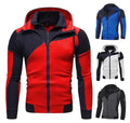 Winter Double Zipper Hoodie Custom Logo Patchwork Fleece Full Zip Hoodie Fashion Warm Coats