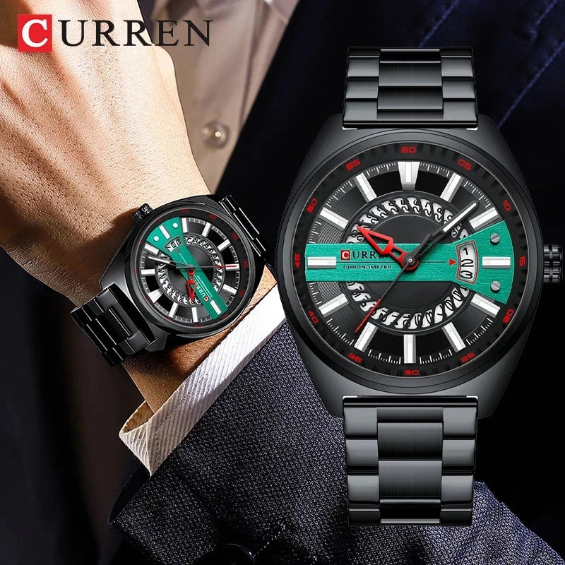 CURREN 8403 Men's Business Date Analog Quartz Wristwatch Casual Watches Men Wrist Stainless Steel Luminous Hands Watch Montre