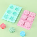 Wholesale  6 Hole Flower Shape Silicone Soap Mold Custom Silicone Flower Shape 6 Cavities Cake Mold for Candy