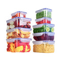 18-Piece BPA Free Plastic Food Storage Containers Set (9 Containers 9 Airtight Lids) Microwave Dishwasher Safe Kitchen Use