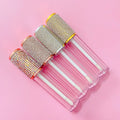 LZ Pack Stock 100pcs 2021 Metallic Gold Silver Rose Gold Diamond Lip Gloss Tube 6ml Lip Gloss Tubes With Wands Custom Logo