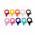 Meetee BF874 21x35mm Color Plastic Key Chain with Alloy Dog Hook 25mm Lobster Clasp Snap Function for Bags and Toys Accessory