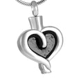 Stainless Steel Cremation Bow Ribbon Keepsake Necklace Ash Urn Memorial Locket Heart Pendant Jewelry Enamel Urn Ashes Holder