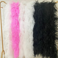 Wholesale Cheapest Colorful Ostrich Feather Boa Trimming Artificial Feather 2 Meters 4 Ply Feather Boa for Costumes