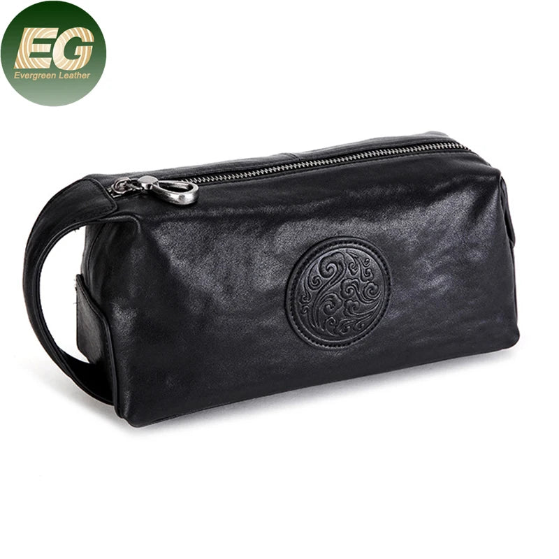 AL1038 Fashion Zipper Hand Clutch Bags for Men High Quality Office Designer Small Genuine Leather Luxury Bag
