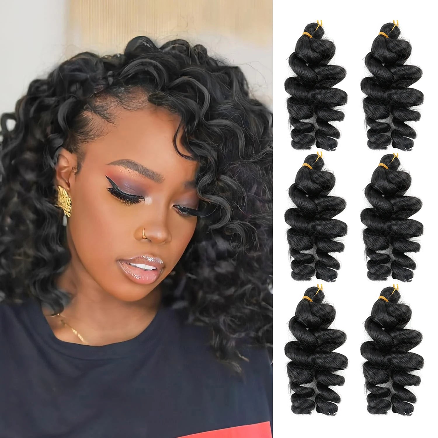12 Inch Curly Braiding Hair  Italy Curl French Curls Crochet Braids for Black Women