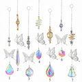 Butterfly Crystal Sun Catcher for Window Prisms Rainbow Cute Hanging Ornament for Home Office Hanging